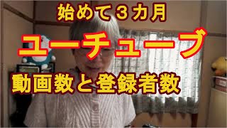 ユーチューブ初めて3か月　動画125本の評価と感想