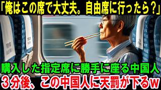 【海外の反応】「なんで座っちゃダメなんだ？」新幹線の指定席に勝手に座る中国人…その直後！驚愕の天罰がｗ