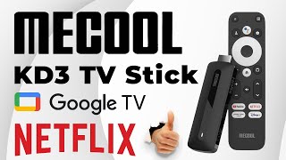 Mecool KD3 4K TV Stick Google TV 11 Netflix ESN Ready