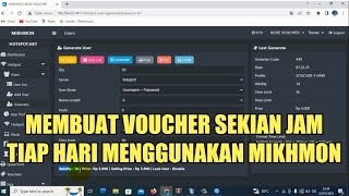 CARA MEMBUAT VOUCHER DENGAN DURASI SEKIAN JAM TIAP HARINYA MENGGUNAKAN MIKHMON