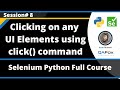 Clicking UI element using click() command (Selenium Python - Session 8)