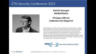 ETSI Security Conference 2022 - Nation State Threats with Patrick Donegan