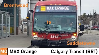 CALGARY TRANSIT: MAX Orange (full bus ride) - Brentwood Station to Saddletowne Station