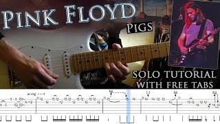 Pink Floyd - Pigs guitar solo lesson (with tablatures and backing tracks)