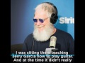 David Letterman shows Jerry Garcia how to play guitar