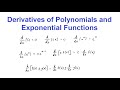 3.1 - Derivatives of Polynomials and Exponential Functions