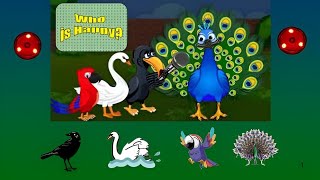 A Crow, A Swan, A Parrot and A Peacock - A Story with a Moral #cartoon  #childrencartoonvideo