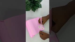 DIY Homemade pink bloosam 🌸 pencil pouch...😱 #shorts #viral #trending #youtubeshorts