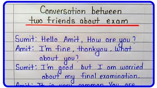 Conversation between two friends about exam in english