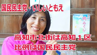 【衆院選2021】高知市北街の選挙区は「高知１区」【比例四国は国民民主党】