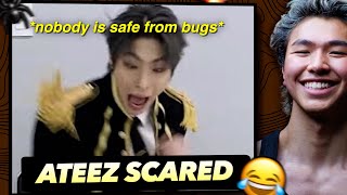 Athlete React to ATEEZ being scared || Mega Compilation