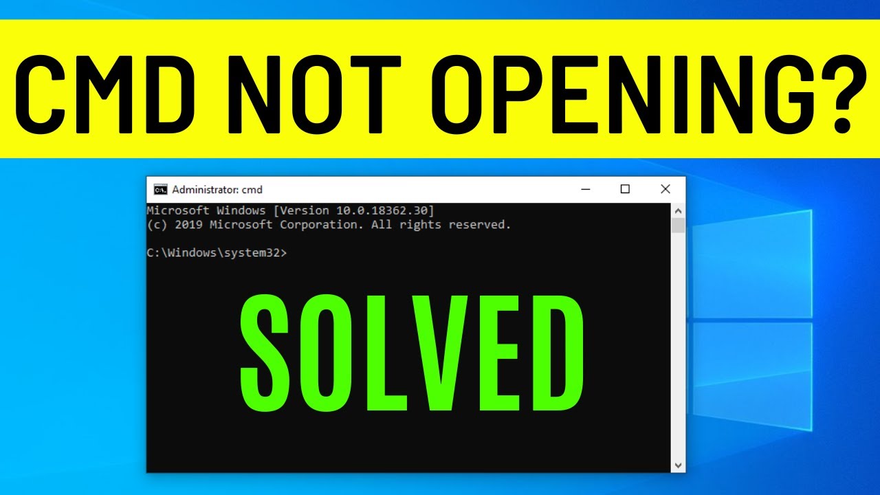 How To Fix Command Prompt Cmd Not Working Opening In Windows 10 ...