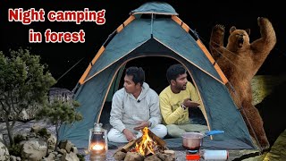 coldest night camping in forest | camping in india haunted forest during | risky team