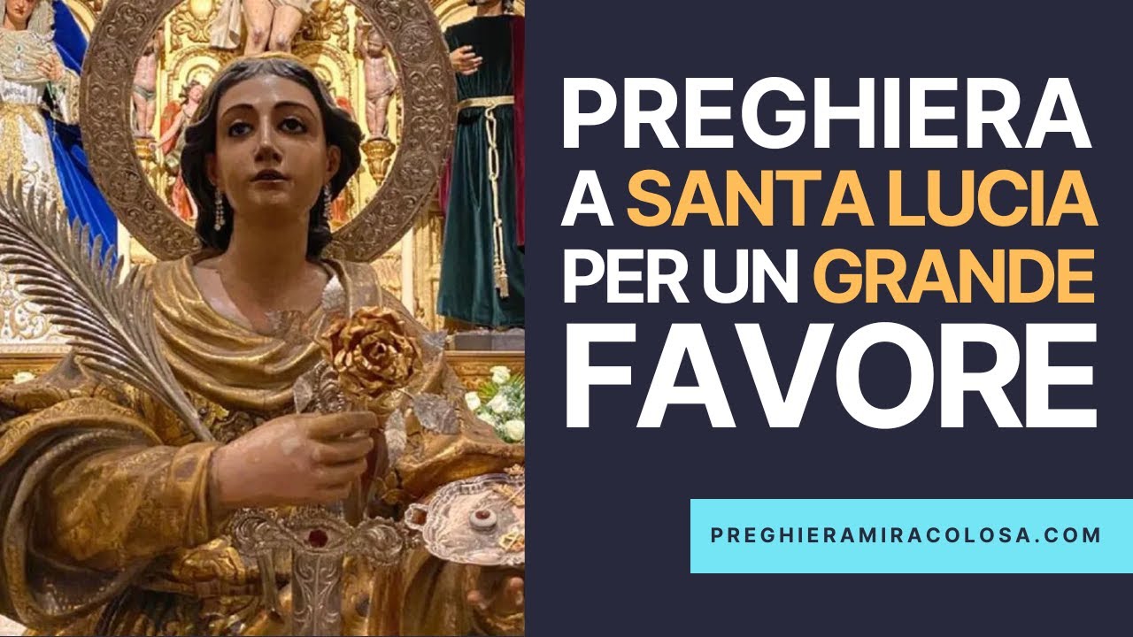 Preghiera Di Santa Lucia Per Un Grande Favore Miracolosa Preghiera🙏🏽♥️ ...