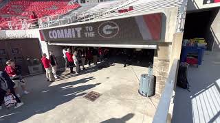 The Dawg Walk before Georgia faces Ga. Tech