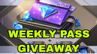 WEEKLY PASS GIVEAWAY AT 1K SUBS