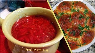 Ukrainian BORSCHT with Garlic Bread 🥣 Класичний борщ з пампушками