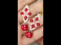 1 minute making beaded earrings, how to make bicone earrings with pearl & bicone