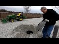 john deere 1025r gravel drive drywell s how not to crush you lid driving over drywell