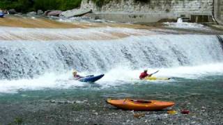 Wildwasserwoche der Kanu-AG - Wehr auf der Gail 02