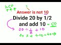 divide 20 by 12 and add 10. the answer is not 10. can you solve this american math test usa