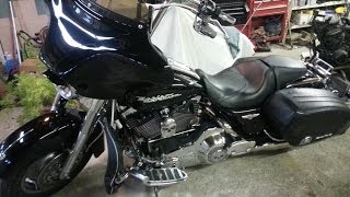 how to lower rear: Lowering my 06 Harley Road King Custom with cheap lowering brackets