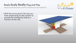 Sun EPower Microgrid In a Box (V2)