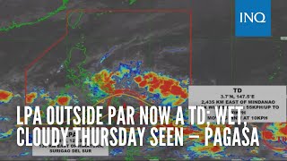 LPA monitored outside of PAR now a tropical depression — Pagasa