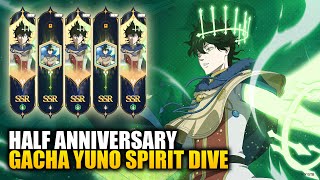 Black Clover Mobile HALF ANNIVERSARY! Gacha YUNO SPIRIT DIVE & SIGN!