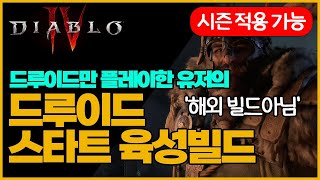 드루이드만 플레이한 드루이드 1~50레벨 육성구간 초반 스타트 빌드 | 디아블로4 Diablo 4