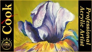 How to Paint an Iris with Acrylic Paints Tutorial for Beginner and Advanced Artists with Ginger Cook
