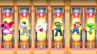 Mario Party 7 Minigames - 8 Player Ice Battle - Dry Bones Boo Vs Mario Luigi Vs Yoshi Birdo Vs Peach