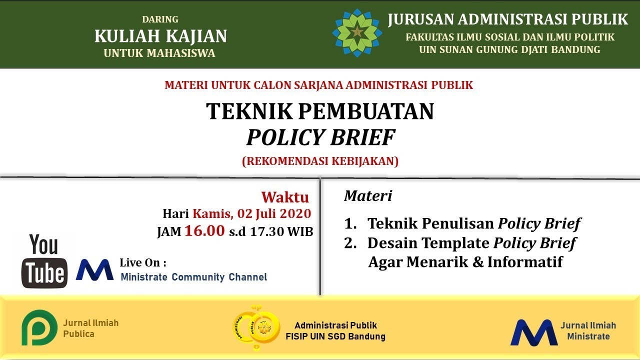 Teknik Pembuatan Policy Brief (Rekomendasi Kebijakan) - YouTube