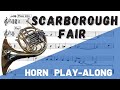 Scarborough Fair for Horn in F. Play-Along/Backing Track. Free Music!