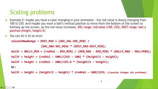 COMP1010 Scaling Values