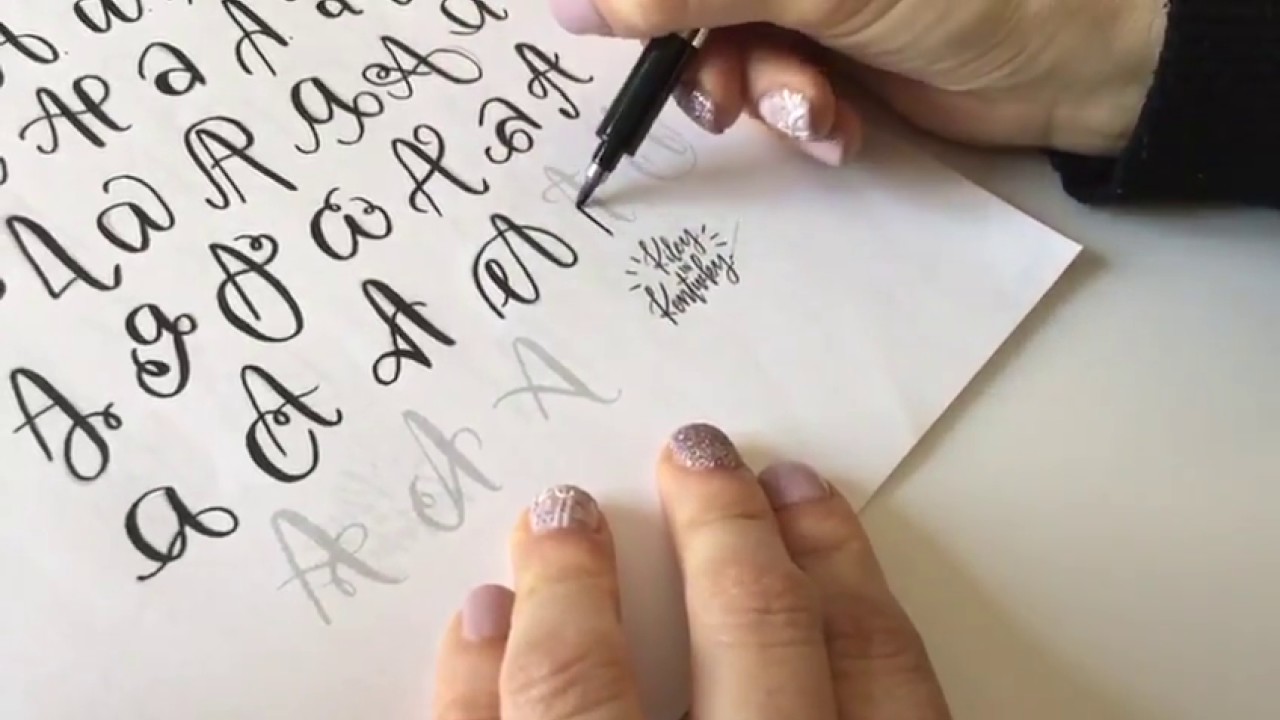 Lettering & Calligraphy Exercises / Esercizi Di Calligrafia - YouTube