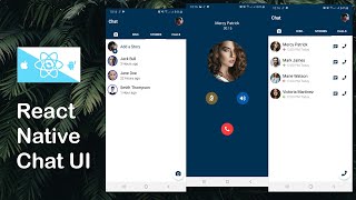 React Native Chat UI | On Call, Calls, Stories Screens