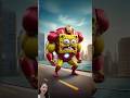 ❤️ Evolution of Spongebob : Become Ironman 😍 #spongebobsquarepants #ironman #cartoon #marvel