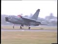 bumpy landing of vought f8 crusader at fairford filmed on hi 8 airshow world