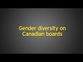 Gender diversity on Canadian boards