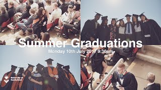 University of Sunderland Graduation Ceremony 2017 - Monday 10th July 9:30am