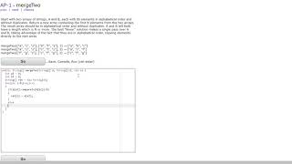 AP-1 (mergeTwo) JAVA Tutorial || codingbat.com