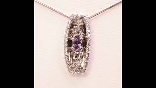 アレキサンドライト ダイヤモンドネックレス AX 0.22ct D 0.28ct 45cm Pt900 日独宝石研究所鑑別書付 Alexandrite Diamond Necklace