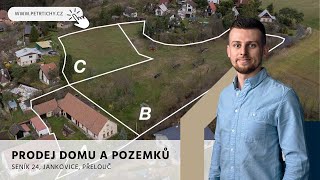 VIDEOPROHLÍDKA - Prodej pozemků a starého domu - Seník 24 - Jankovice, Přelouč - Petr Tichý