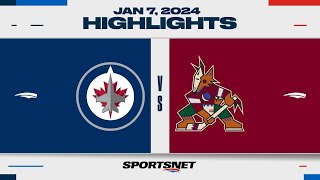 NHL Highlights | Jets vs. Coyotes - January 7, 2024