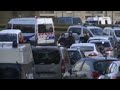 France - People being led away from Louvre area in Paris (A man armed with a machete and shouting 