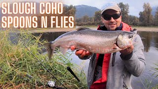 Slough Fishing Coho on the Fly and Spoon