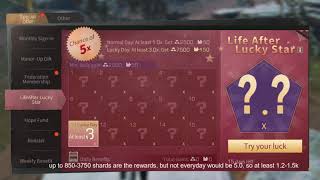 How new lucky star works in benefits section - Lifeafter 明日之后