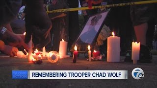 Hundreds honor Tpr. Chad Wolf with memorial ride and vigil