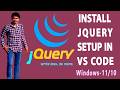 How to Install jQuery in Vs Code on Windows 11 ll 10
